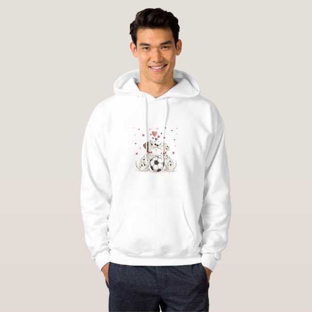 Sudadera Dalmatians with soccer ball for Valentine's Day (Anverso completo)