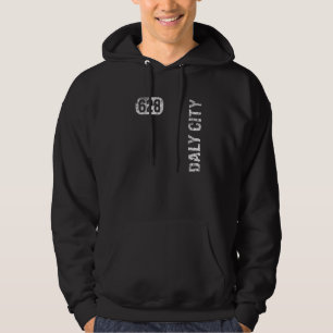 Sudadera Daly City California 628 Area Code Vintage Retro