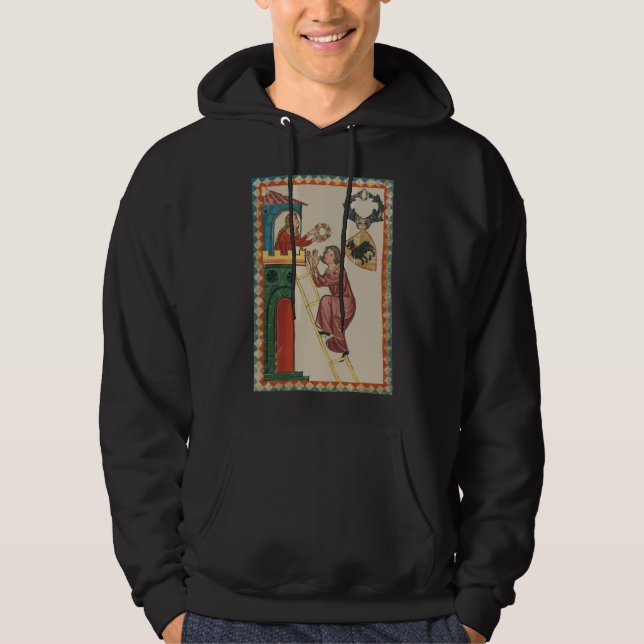 Sudadera Dama dando regalo a pretendiente, siglo XIV (Anverso)
