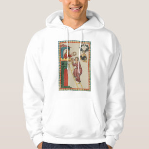 Sudadera Dama dando regalo a pretendiente, siglo XIV