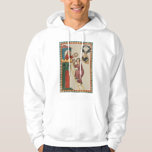 Sudadera Dama dando regalo a pretendiente, siglo XIV (Anverso)