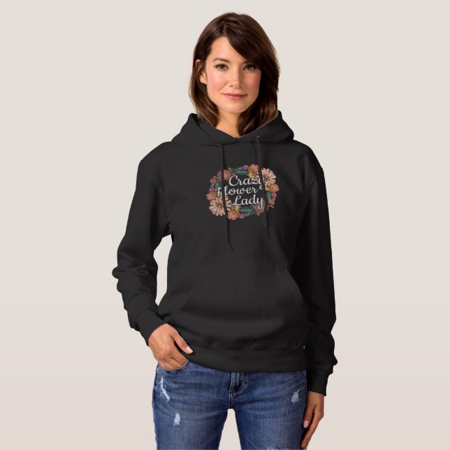Sudadera Dama de flor loca - Zinnia Gardener (Anverso completo)