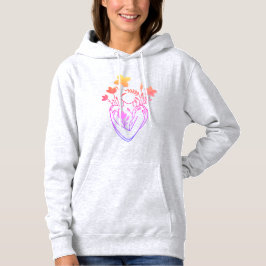 Sudadera Dama De Flores - Ánimo Venus En Blanco