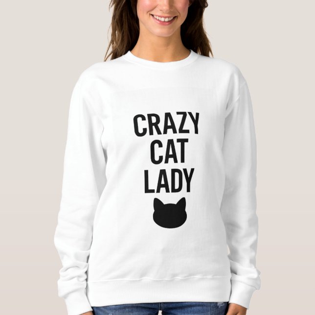 Sudadera Dama de gato loca - Gracioso regalo de amante de g (Anverso)