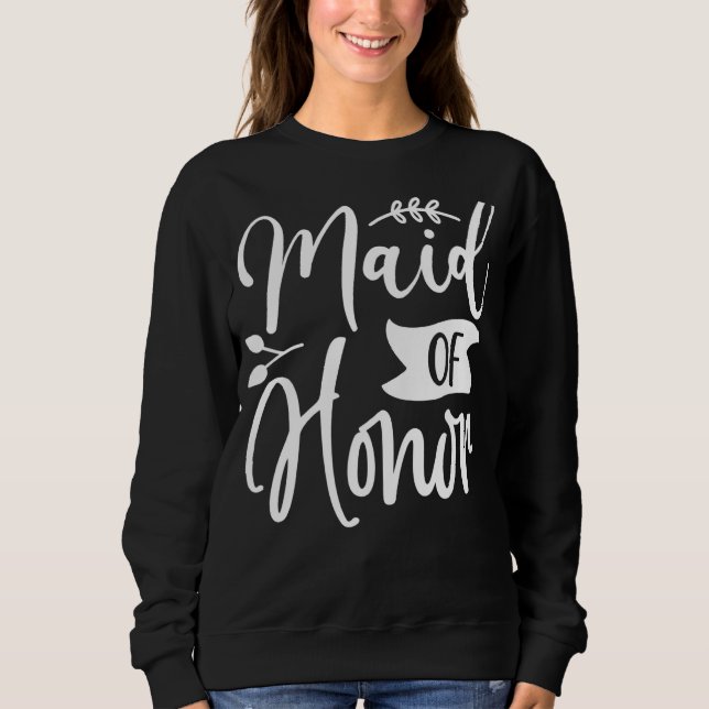 Sudadera Dama de Honor Combinando Lindo Para Despedida de S (Anverso)