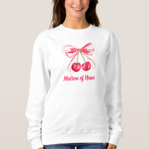 Sudadera Dama de Honor Coqueta Lazo Rosa Boda