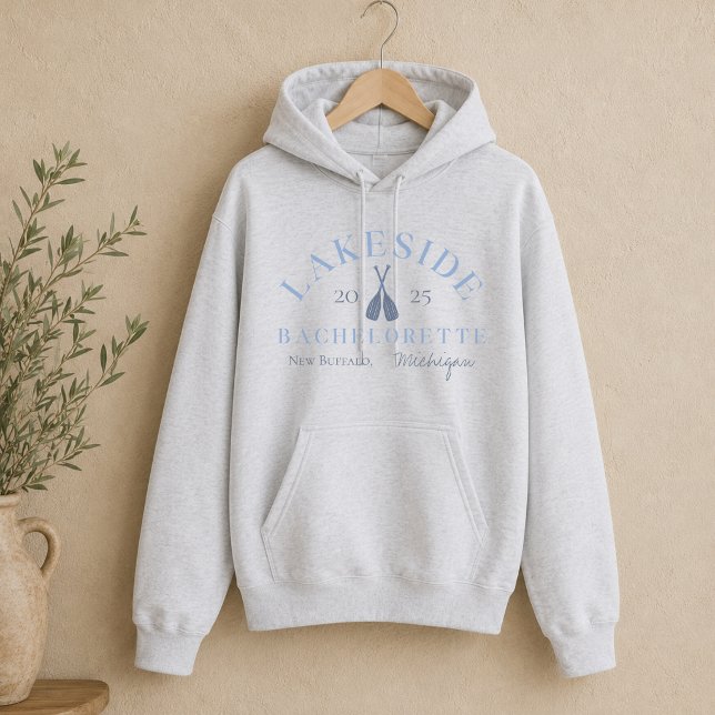 Sudadera Dama de Honor de Soltera en Lago Costero (Coastal Lake Bachelorette Bridesmaid Hoodie)