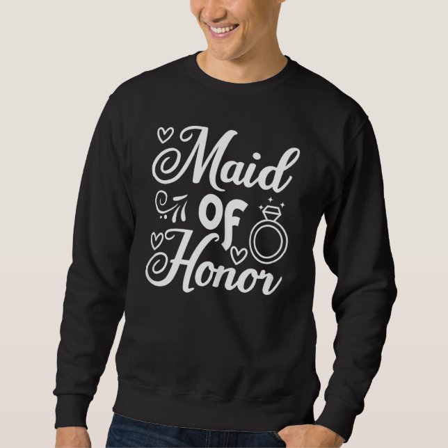 Sudadera Dama de Honor Femenina Combinación Lindo Para Desp (Anverso)
