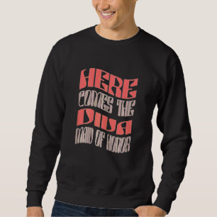 Sudadera Dama de Honor Femenina Diva Retro A juego Bachelo