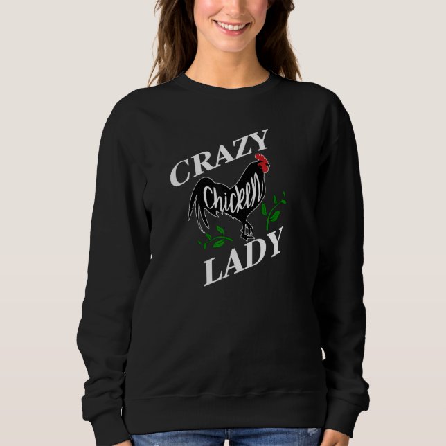 Sudadera Dama de pollo loca - Granjero de pollo (Anverso)