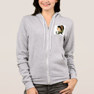 Sudadera Dama del Cabello de Dragón   Arte de Retrato de Mu