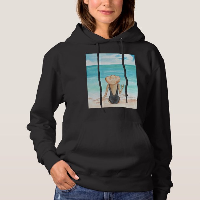 Sudadera dama en la playa (Anverso)