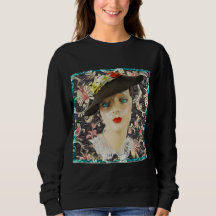 Dama Ojos Azules Moda Vintage 1932