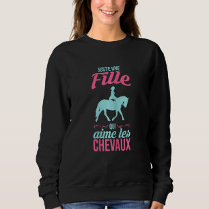 Sudadera Damas Chicas Caballo Montando 1