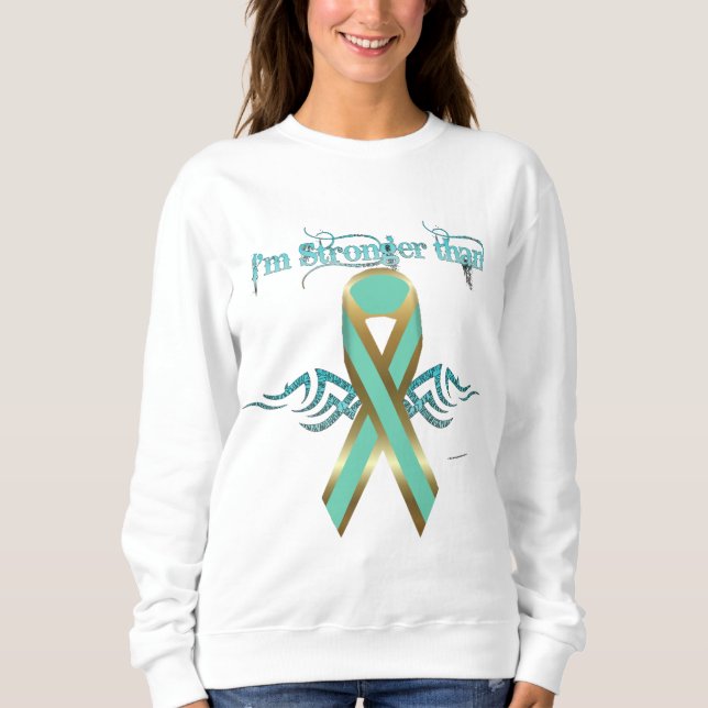 Sudadera Damas de Cáncer de Ovario (Anverso)