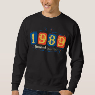 Sudadera Damas de cumpleaños 33 hombres 33 años 1989 regalo