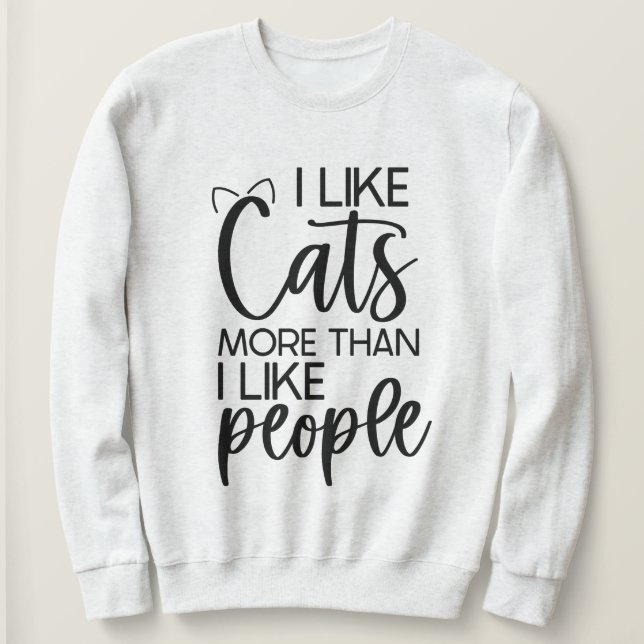 Sudadera Damas Humor Gato Sweatshirt (Anverso del diseño)