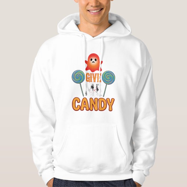 Sudadera Dame Caramelo Fantasma de Halloween_1 (Anverso)
