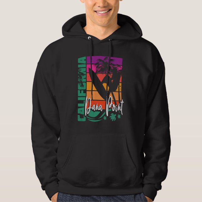 Sudadera Dana Point California Retro Sunset Beach Surfer So (Anverso)