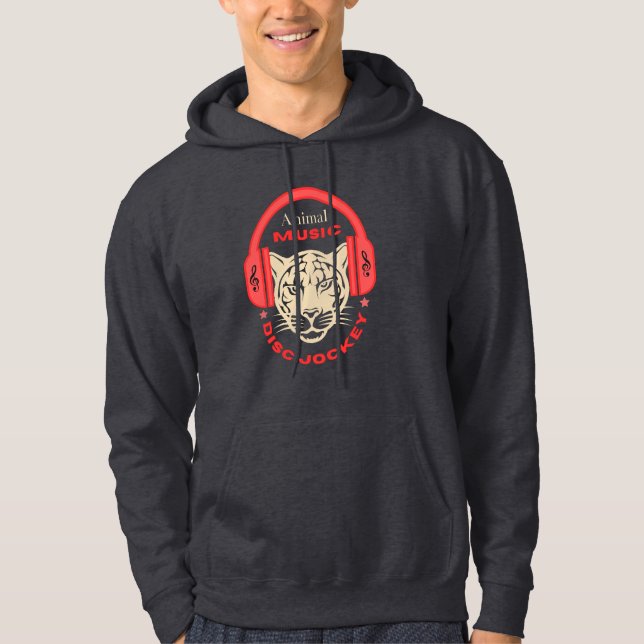 Sudadera dance animal musical animals disc jockey cdj (Anverso)