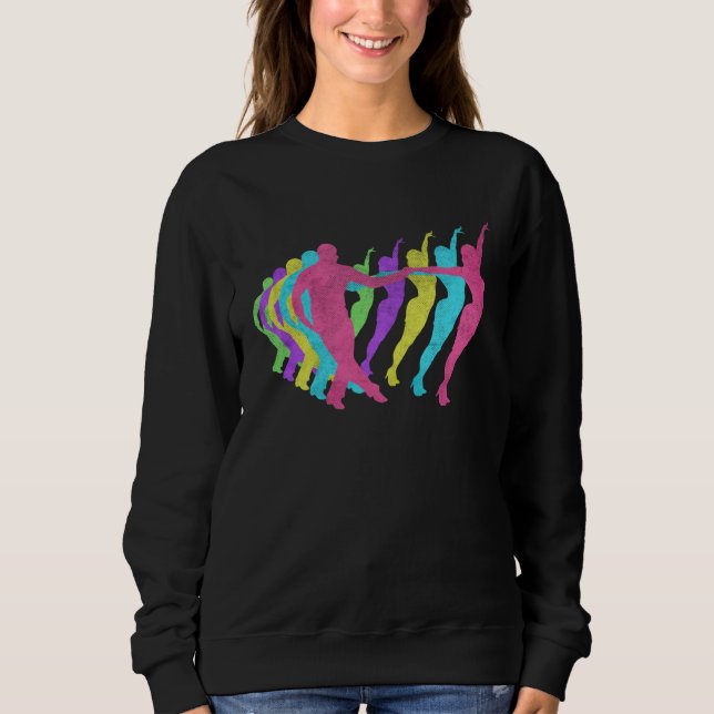 Sudadera Dance Couple 80s Colors 1980s (Anverso)