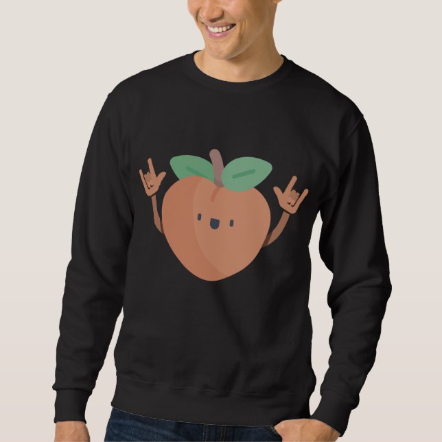 Sudadera Dancing Peach Funny Summer Fruit Lover Dance Vegan (Anverso)