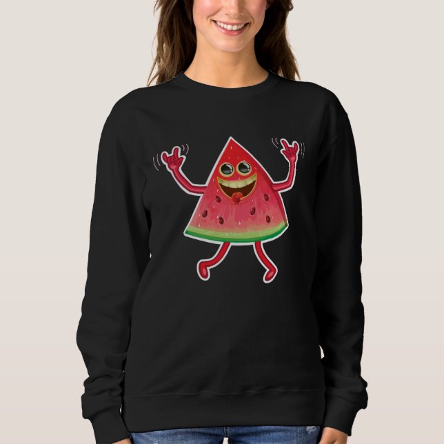 Sudadera Dancing Watermelon  Cool Heart Beats For Fruits (Anverso)