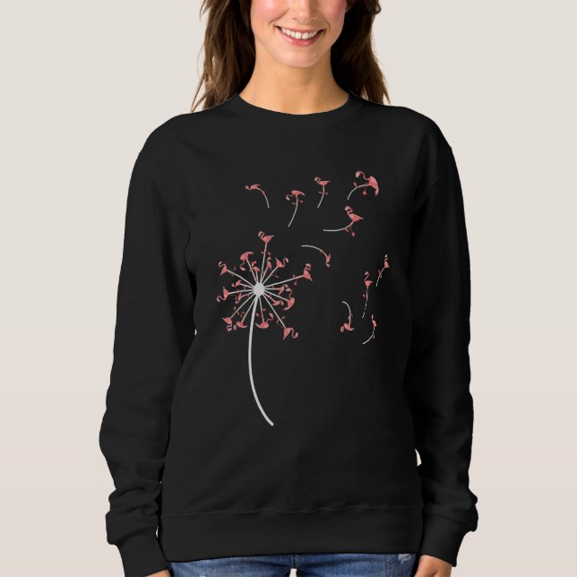 Sudadera Dandelion Exotic Bird Zoo Animal Tropical Flamingo (Anverso)