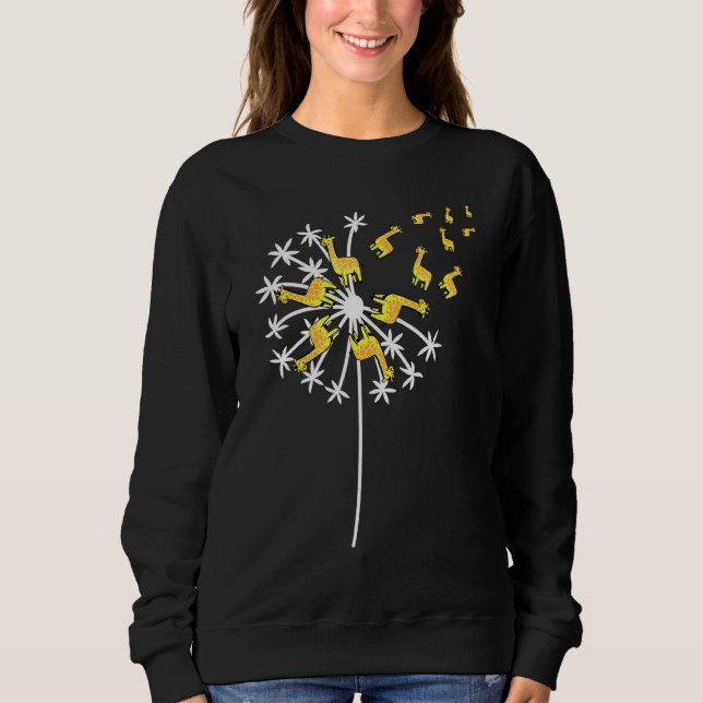 Sudadera Dandelion Flying Giraffe Flor Zookeeper de vida si (Anverso)