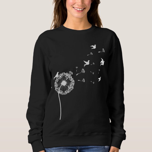 Sudadera Dandelion Flying Seeds Birds Flower Summer (Anverso)