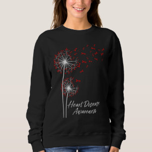 Sudadera Dandelion Go Red Ribbon Heart Disease Awareness Mo