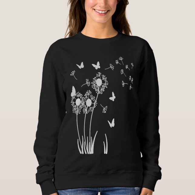 Sudadera Dandelion Meadow with Butterflies for Dandelions (Anverso)