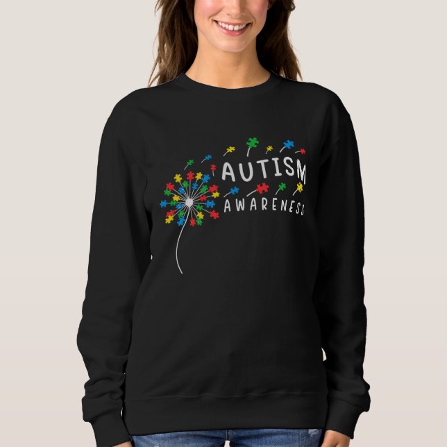 Sudadera Dandelion Puzzle Piece Cool Autism Boys Girls Kids (Anverso)