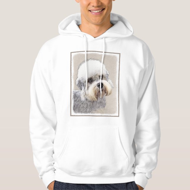 Sudadera Dandie Dinmont Terrier Pintura Original De Perro (Anverso)