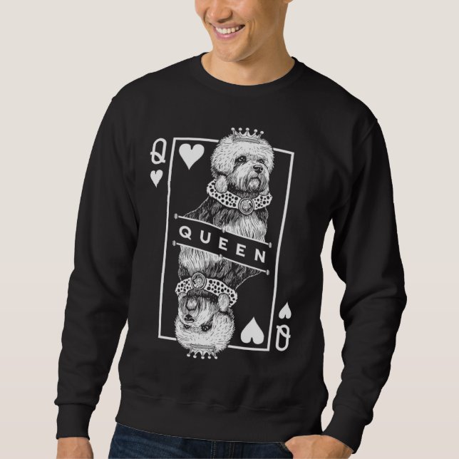 Sudadera Dandie Dinmont Terrier Queen Of Hearts  Dog (Anverso)