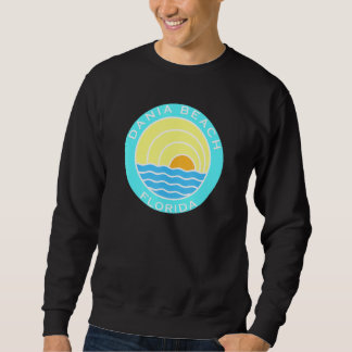 Sudadera Dania Beach Florida Retro Sunset