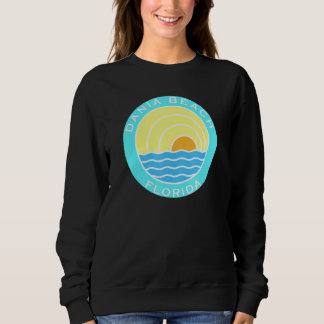 Sudadera Dania Beach Florida Retro Sunset