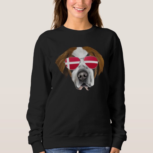 Sudadera Danish Flag St Bernard Dog Denmark Pocket (Anverso)