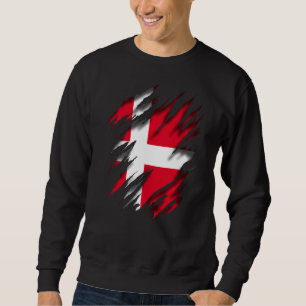 Sudadera Danmark Viking Bandera Danesa Dinamarca