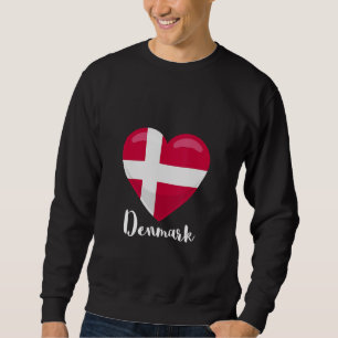 Sudadera Dansk, el corazón de la bandera de Dinamarca, orgu