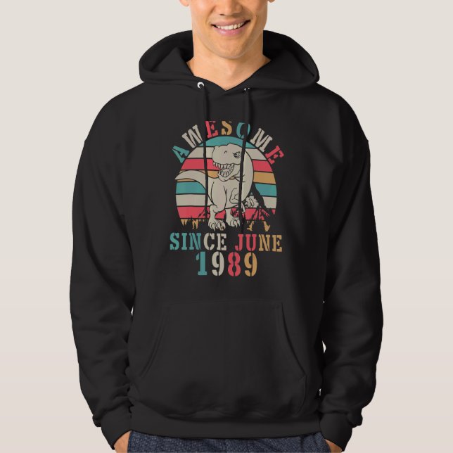 Sudadera Danza de Dinosaurios Cumpleaños de 33 años de edad (Anverso)