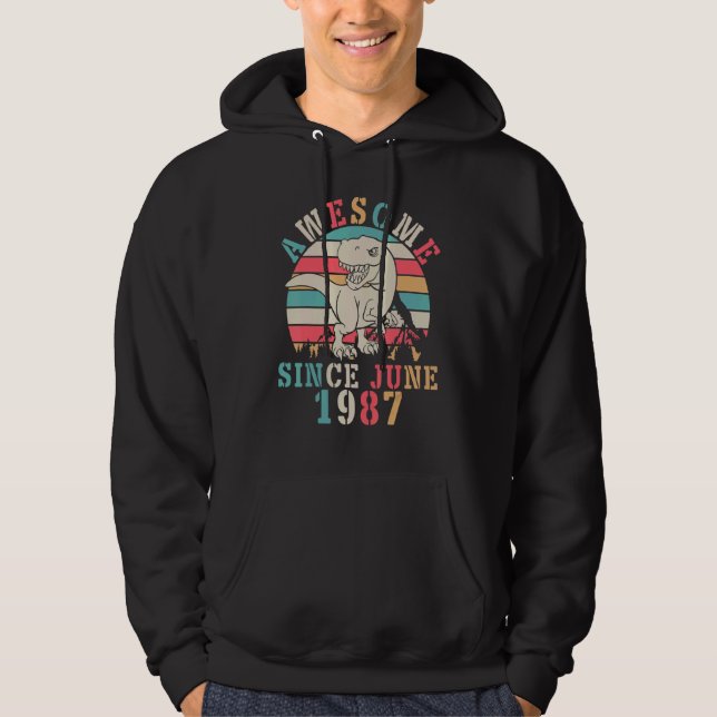 Sudadera Danza de Dinosaurios Cumpleaños de 35 años de edad (Anverso)