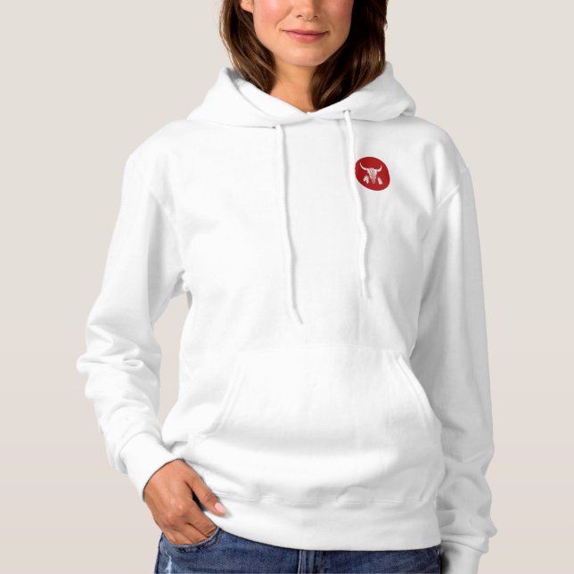 Sudadera Danza del Fantasma Rojo círculo de mujeres búfalo  (Anverso)