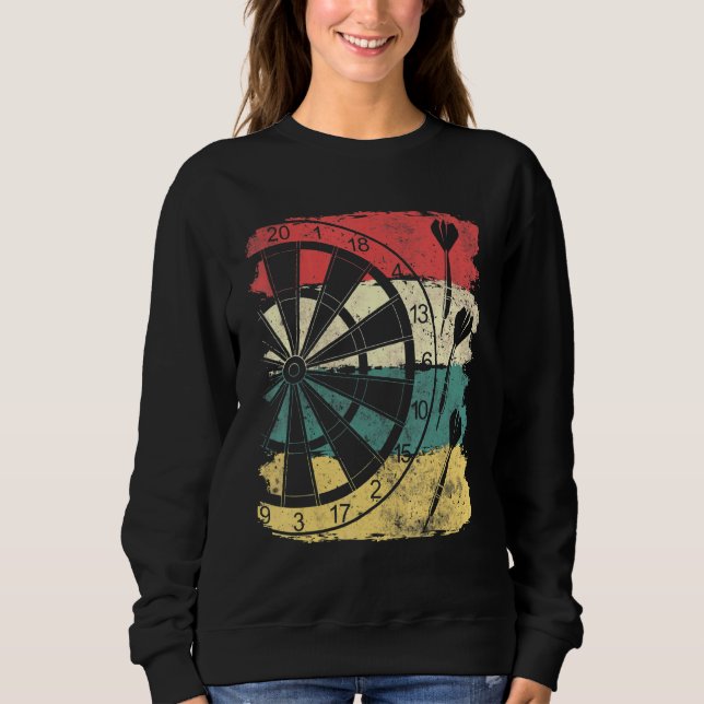 Sudadera Dar Retro Mascotas Dardos Para Jugadores De Dart (Anverso)