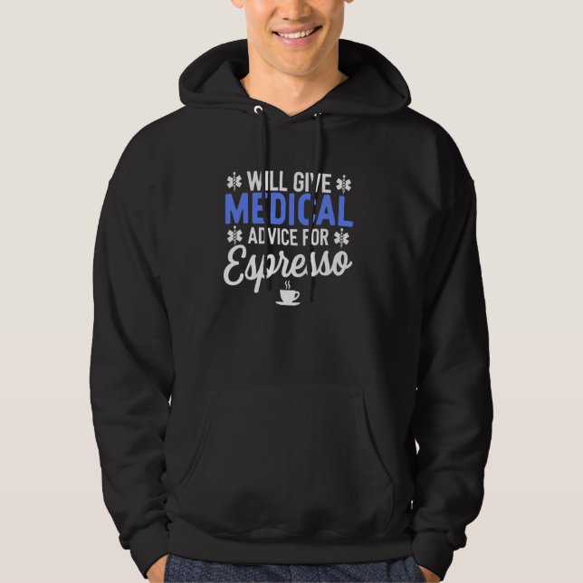 Sudadera Dará consejo médico a la enfermera divertida de Es (Anverso)
