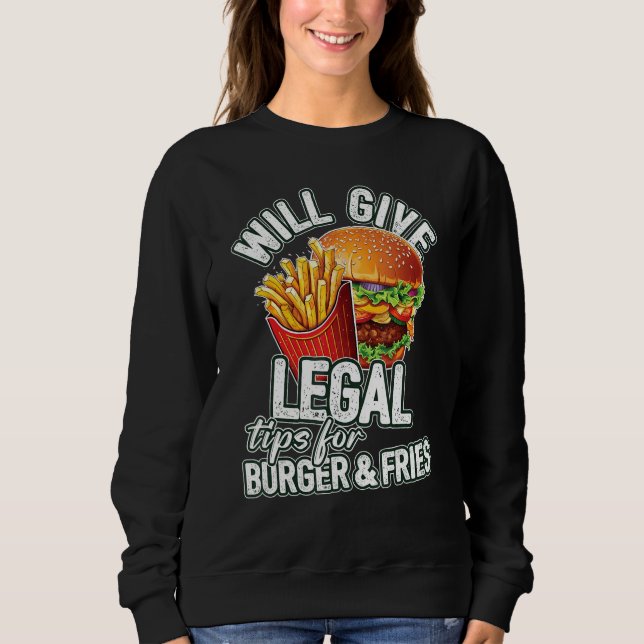 Sudadera Dará consejos legales para el abogado de Burger &  (Anverso)