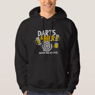 Sudadera Dardos De Cerveza Y Tambor De Cerveza Ich Aquí Pub