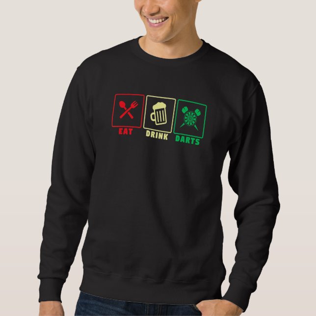 Sudadera Dardos para beber - Jugador de dardos (Anverso)