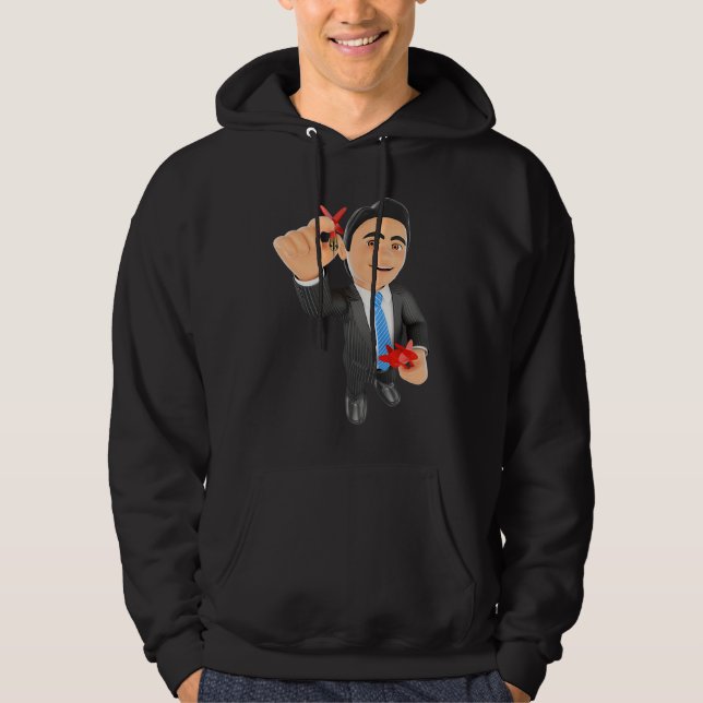 Sudadera dardos para jugadores de dardos Pally 20 dardos Da (Anverso)