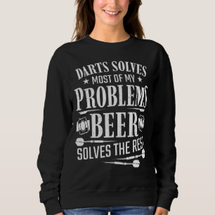 Sudadera Dardos Resuelve Mis Problemas Hombres Cerveza Diag
